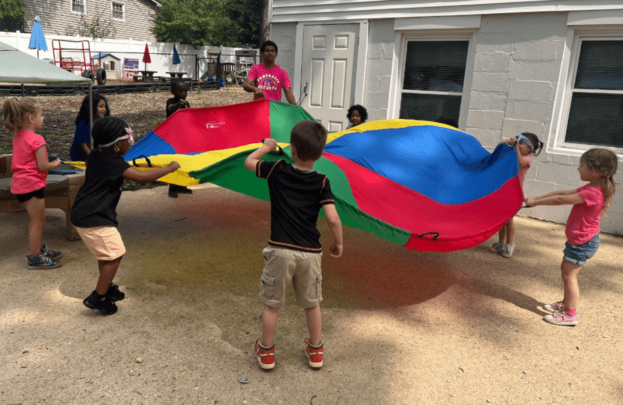 Pre-K Class Outside Activity and Playing