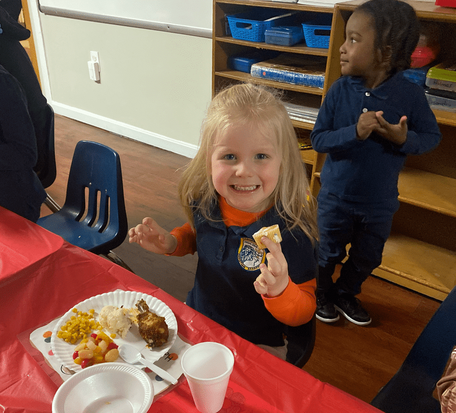 Student Eating Lunch